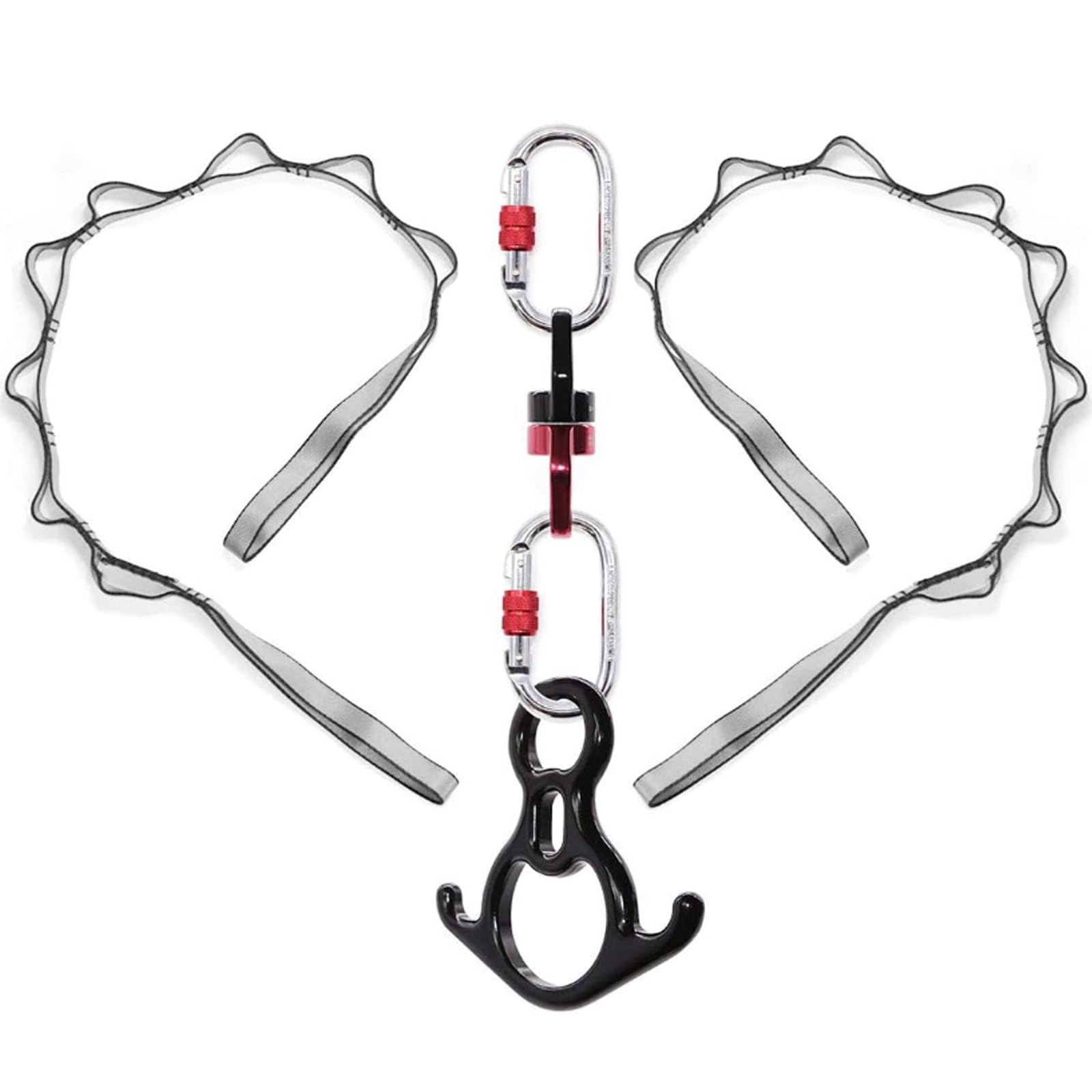 DASKING Aerial Silk Dance Hardware kit for Acrobatic Flying Dance Rescue 8 & Swivel & Carabiners