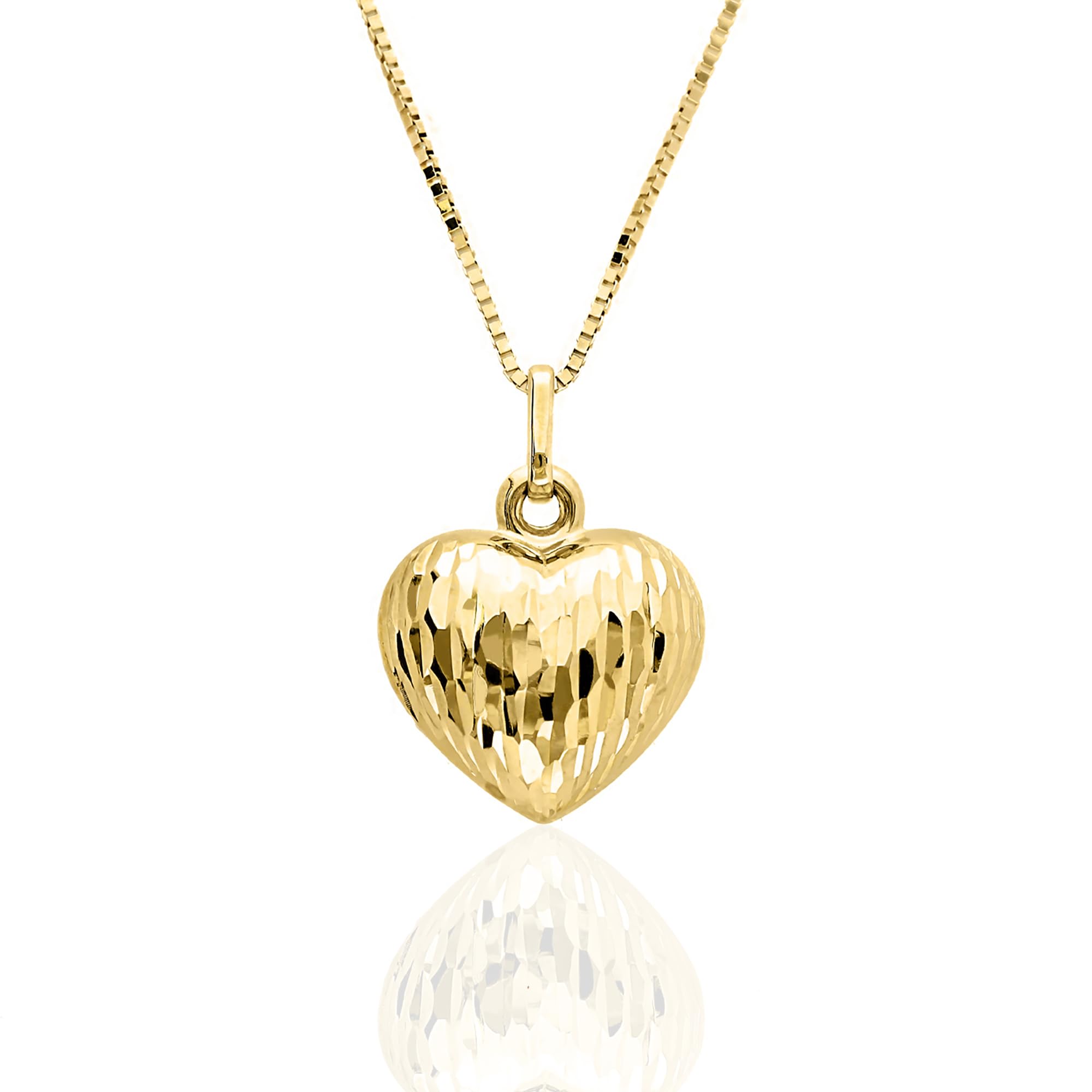forme di Lucchetta Italian Heart Puff Pendant