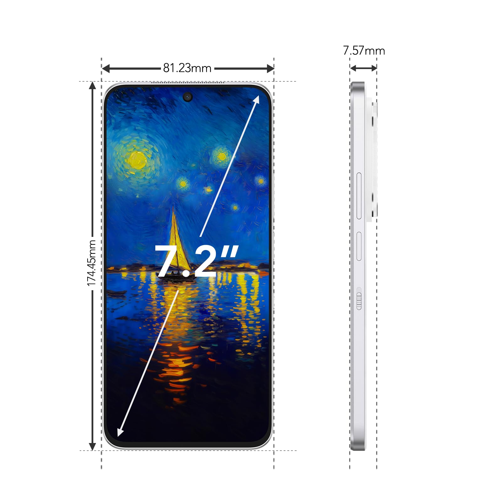 TCL NXTPAPER 60 Ultra 5G Android akıllı telefon, 7,2 inç FHD + 120