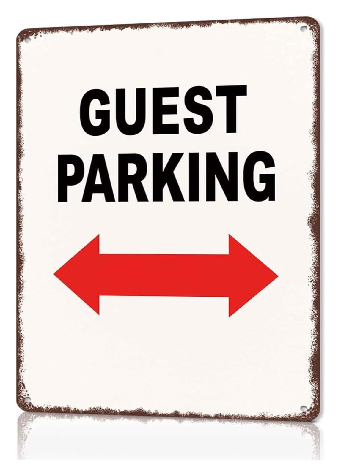 MQXFCZUX Parking Arrow Direction Aluminum Sign Vintage Guide For Residential Driveway Garage Court Area Decor 8 X 12 inch