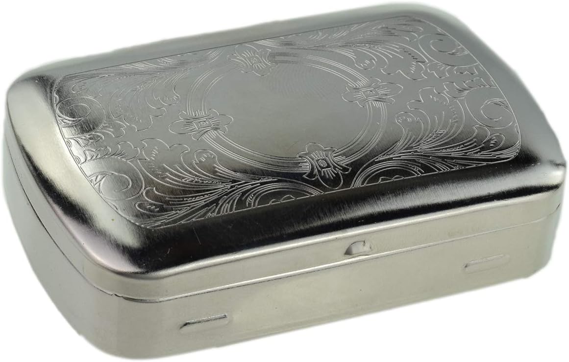 GTR-Prestige Giftware Smoking Accessories TI3350-1oz Tobacco Tin With Paper Holder With Paisley Design