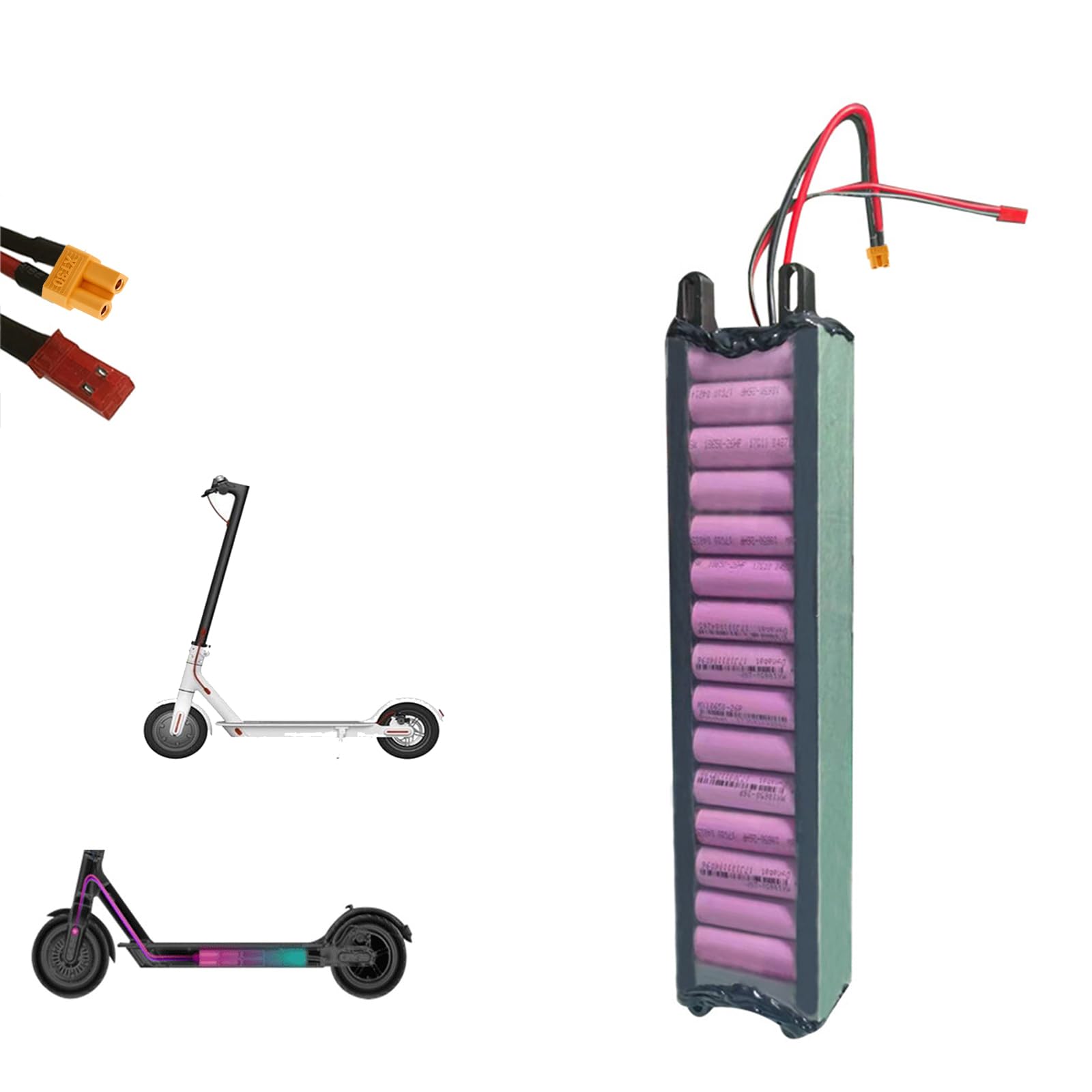 Trottinette électrique Pliable Rechargeable 36 Volts avec Batterie au Lithium intégrée 36V 10,4Ah 4,4Ah 5,2Ah 6,6Ah 7,8Ah Batterie Lithium-ION pour Trottinette électrique