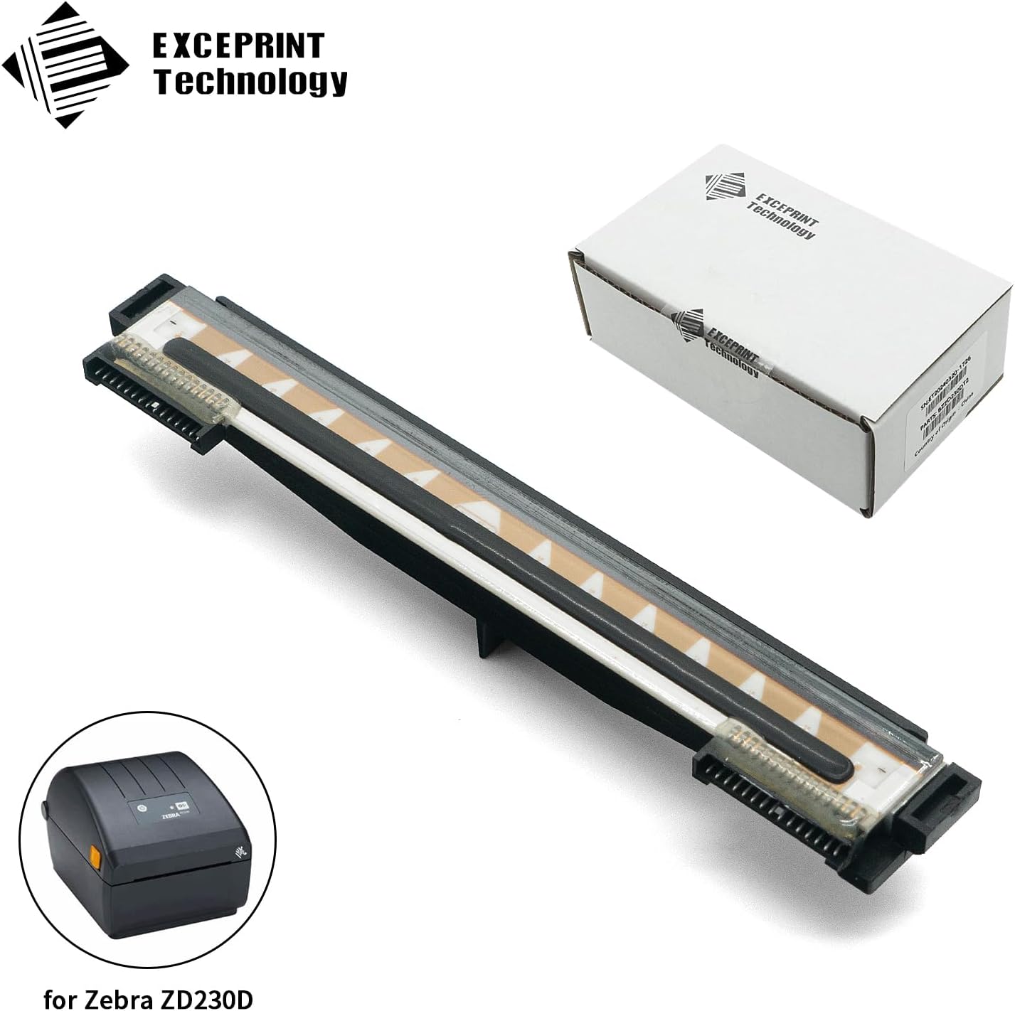 P1115689 Printhead for Zebra ZD230D ZD220D Thermal Label Printer 203dpi, Print Head Replacement