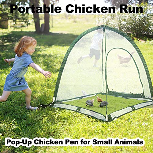Pop Up Gardening Net Cover,36X36X39 Inch Pack Of 2,Pest Guard Cover For Vegetables Fruits Durable Plant Gardening Net, Pop-Up Chicken Pen For Small Animals Outdoor Run And Pet Enclosure #TOP4