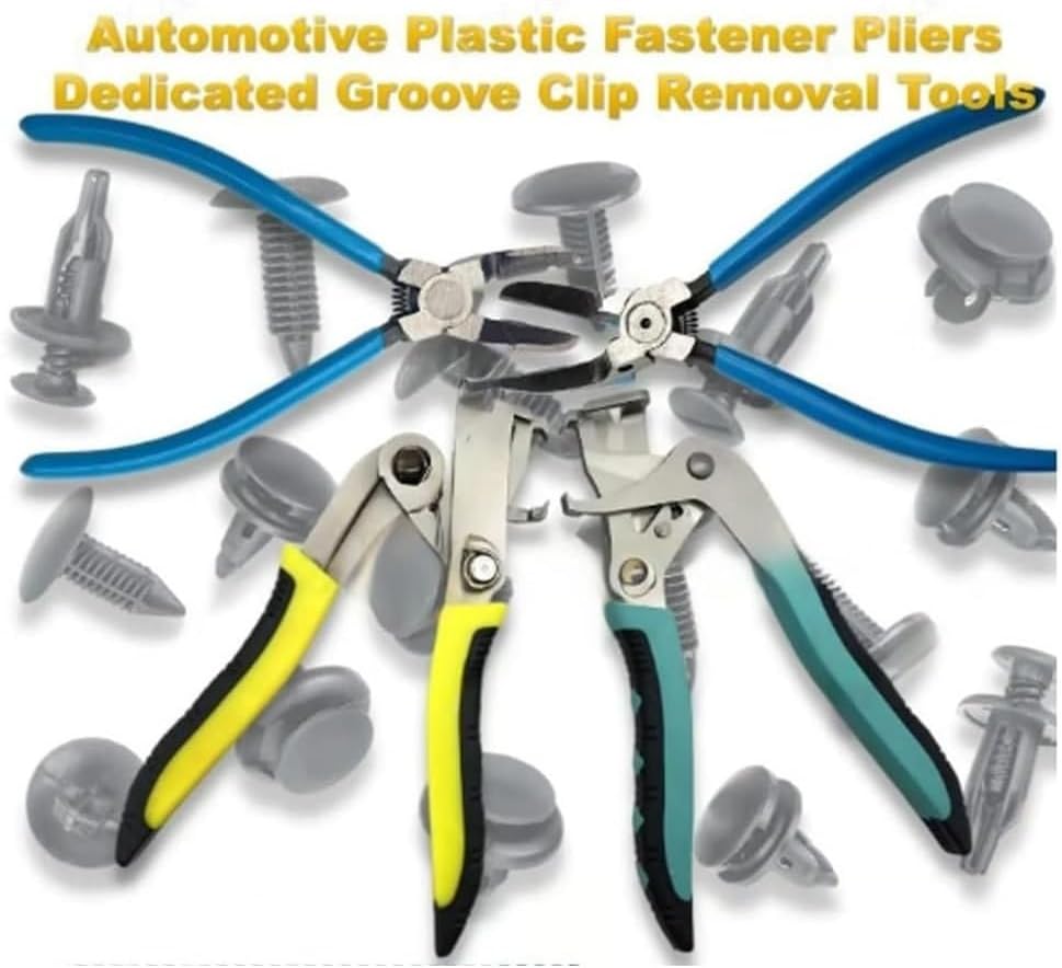 Car Clip Pliers/Disassembly Tools, Clip Removal Tool, Multi-functional Efficient Automotive Snap Pliers, Trim Tools Auto Removal, Trim Puller, Easy to Remove Fasteners, Clips, Buckles, and Rivets(3pcs