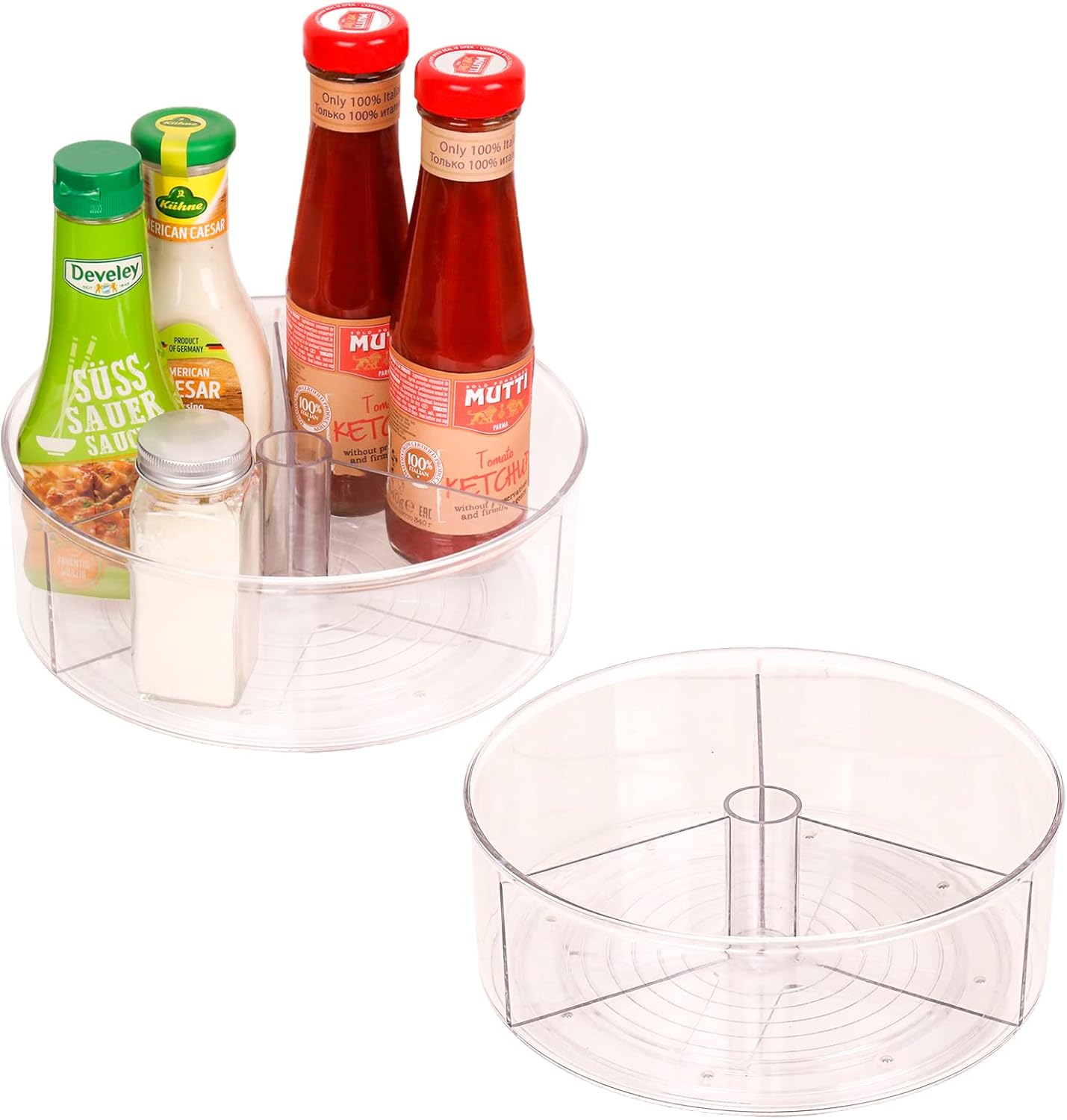 Homusutori Clear Plastic Lazy Susan (2 Pack) Amazon.co.uk Home & Kitchen