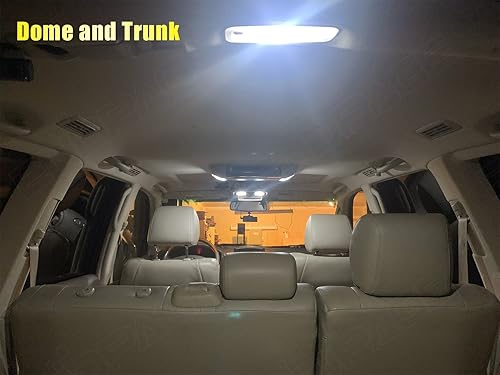 Miniatura 5 de Paquete de 18 luces LED GX470 para interiores compatibles con Lexus GX470 2003 2004 2005 2006 2007 2008 2009 blanco 6000K paquete de iluminación LED
