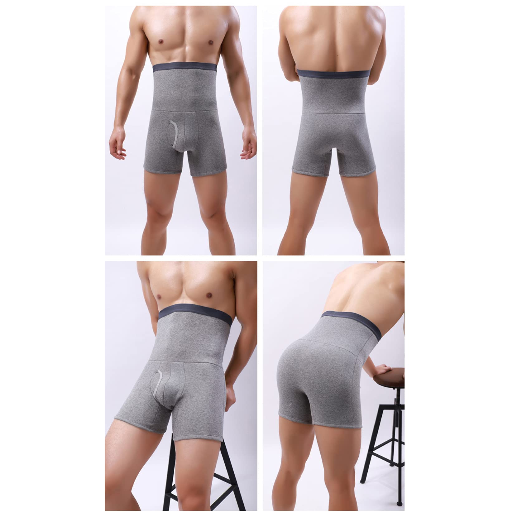 męskie bokserki shapewear, wyszczuplają uda urządzenie do modelowania sylwetki hi-talia butt booster ciepła bielizna na zimę
