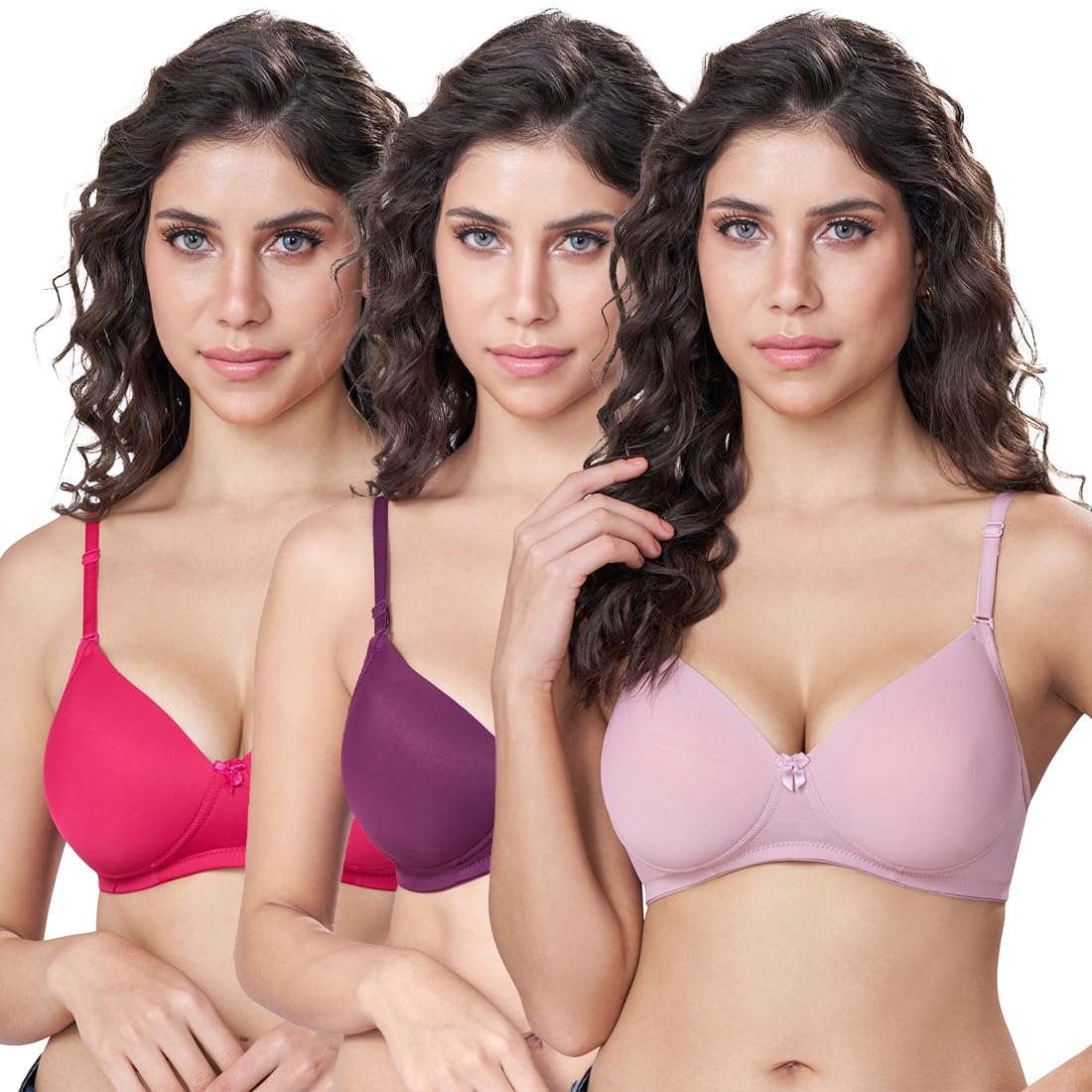 skdreams Nylon Seamless Full Coverage Women's T-Shirt Bra-picture-55