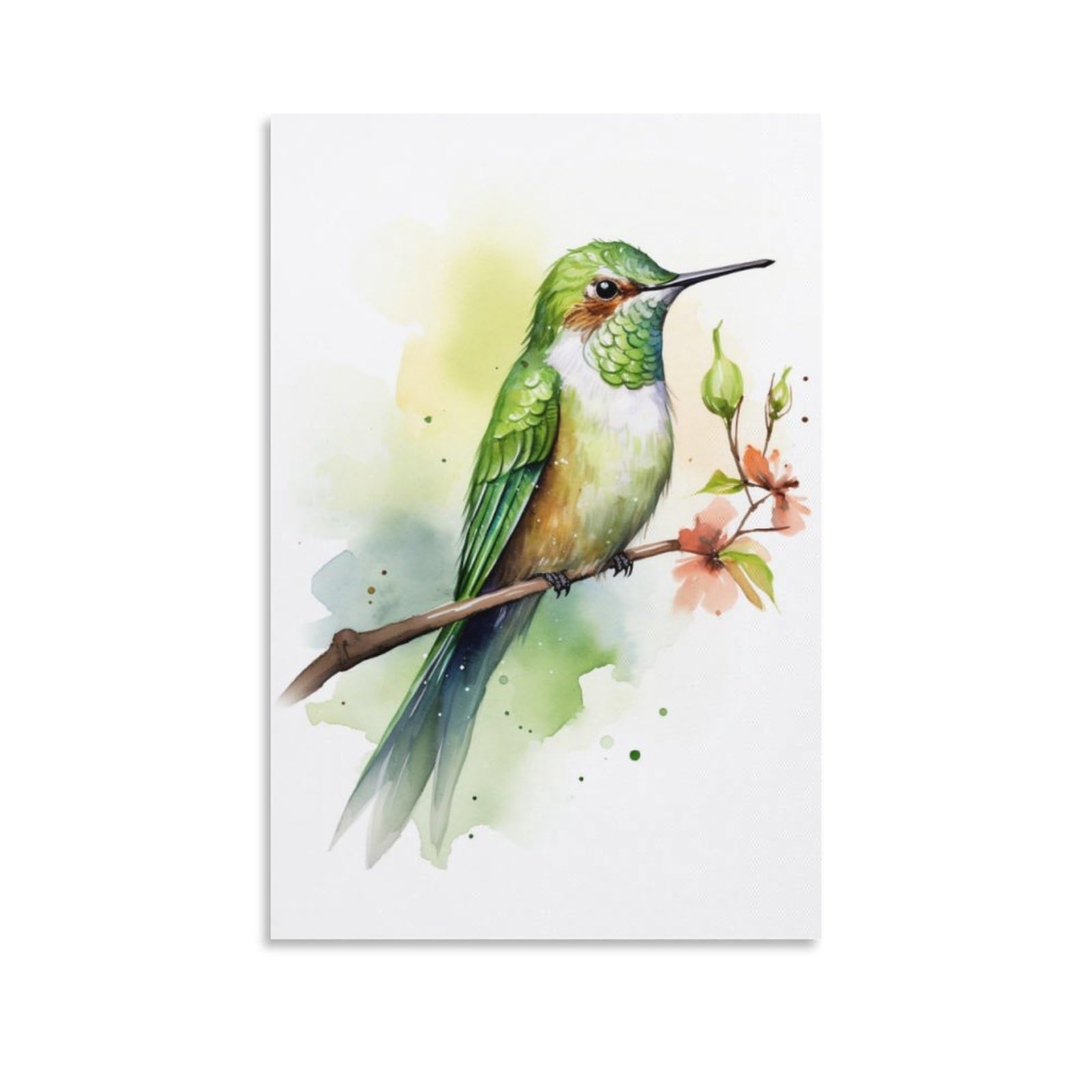 Aquarell Kolibri Gemälde Auf Leinwand Wandkunst Ru Produktbild-Vorschau 12
