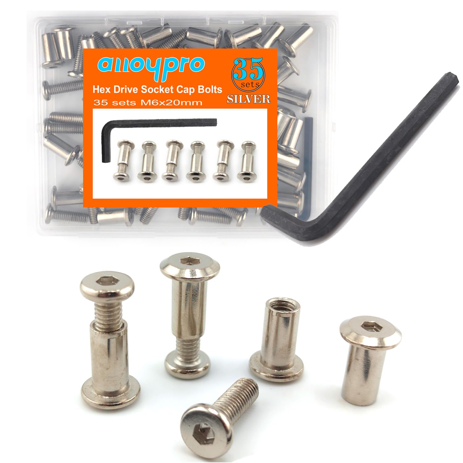 M6 Hex Drive Screws - 30-Piece Set -12