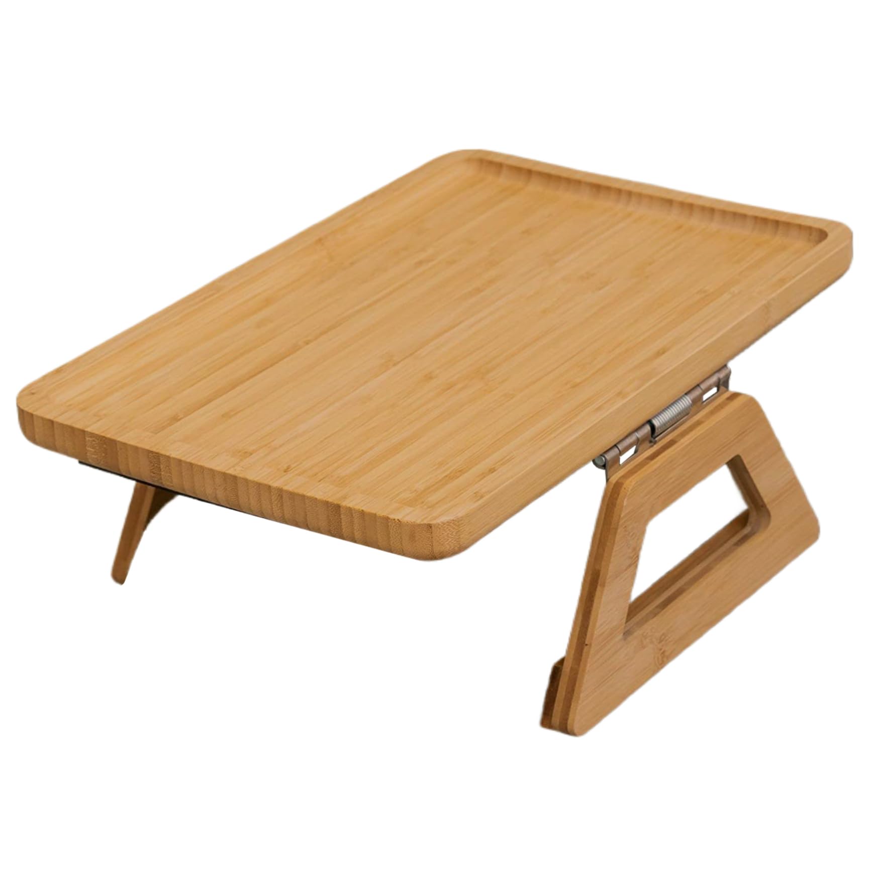 Tsawntd Couch Arm Table 13x9 Sofa Arm Tray Foldable Bamboo Sofa Table Clip-on Rectangular Tray Armchair Organiser for TV Dinners Remote Drinks Snack Side Couch