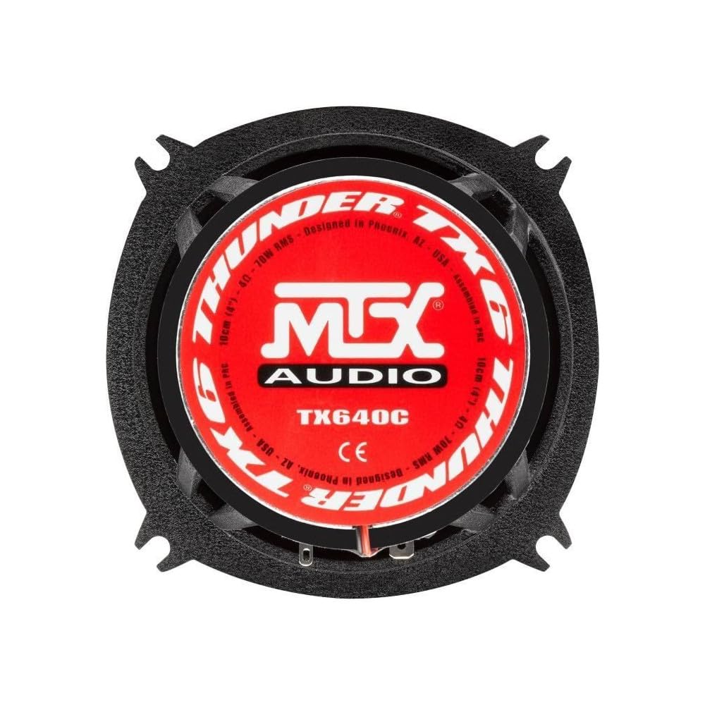 MTX TX640C Haut-parleurs coaxiaux 10cm 2 voies 70W RMS 4O chassis alu tweeter neodyme dome soie bobine TSV TIL.