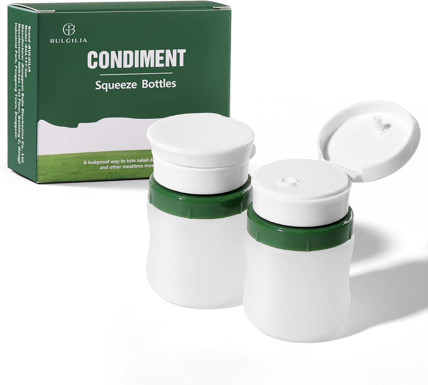 Botellas dispensadoras de condimentos, 1.3 oz, pack de 2