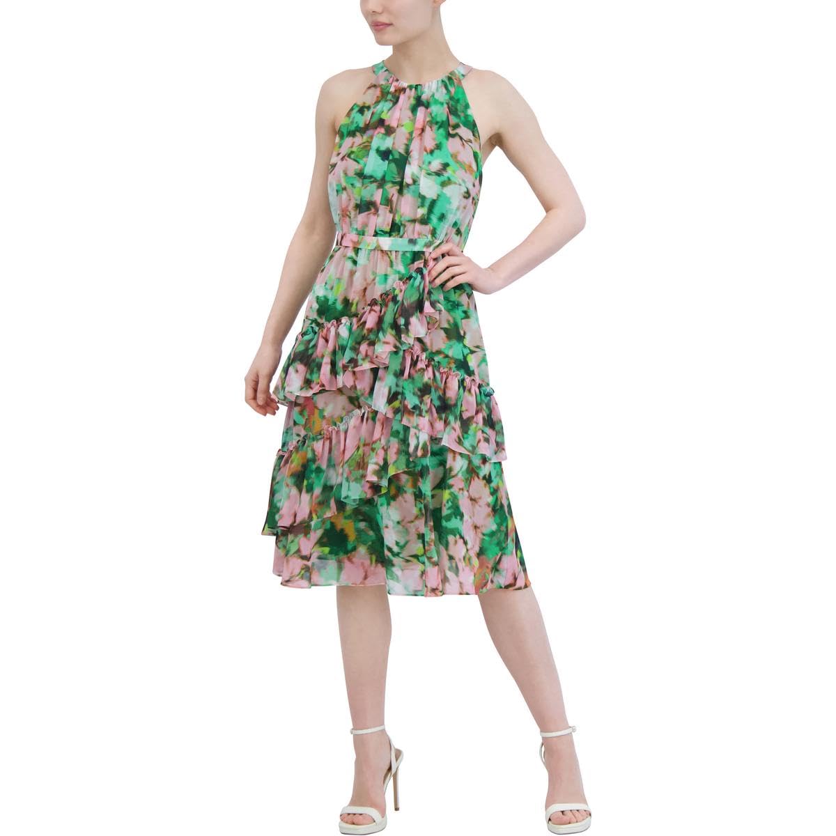 Amazon.co.jp: BCBGMAXAZRIA レディース ノースリーブ ホルターネック