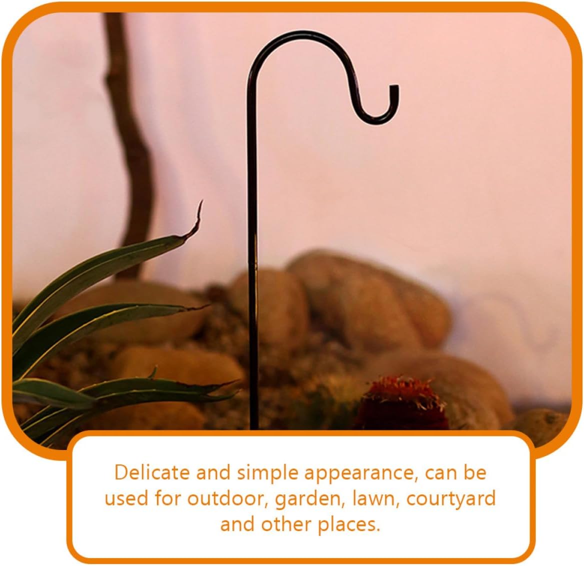 6pcs Iron Solar Garden Hook Shepherd Hooks for Outdoor Lights Stakes for Solar Garden Lights Hanging