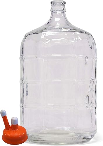 Home Brew Ohio Carboy de vidrio de 5 galones con tapa Carboy