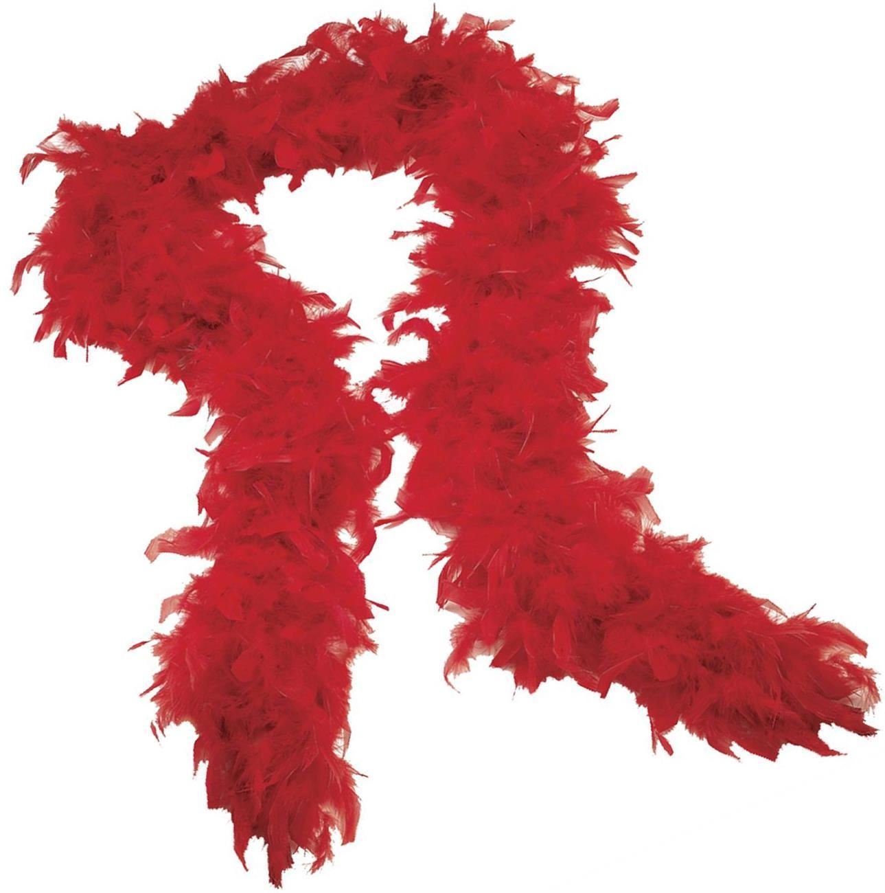 60g Thick Red Feather Boa 2m/6.6ft Long Hen Night Accessories Fancy Dress Party Cosplay Flapper 1920s Burlesque Feathers Scarf