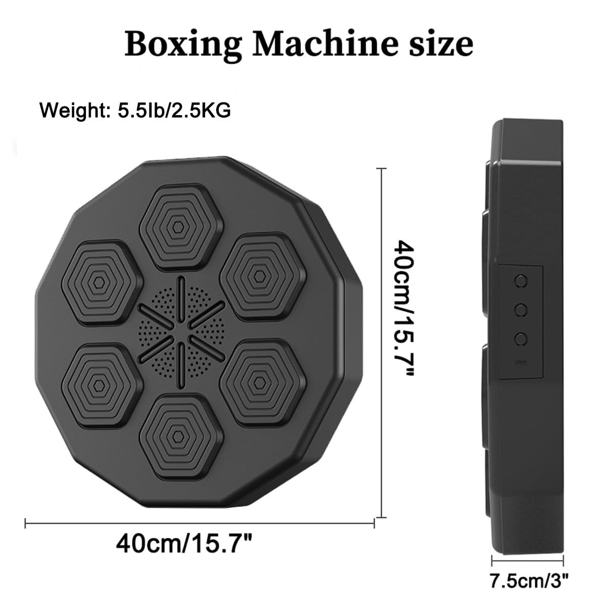 Scatola musicale smart da parete, bersaglio per allenamento, attrezzatura per allenamento di boxe, divertente gioco per combattimento o allenamento, per kickboxing, karate, casa, palestra (dimensione: