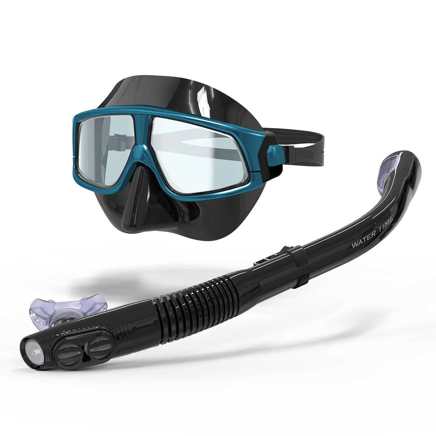 WATER TIME Dive Mask Extra-Wide View Non-Fog Leak-Proof Silicone, Green
