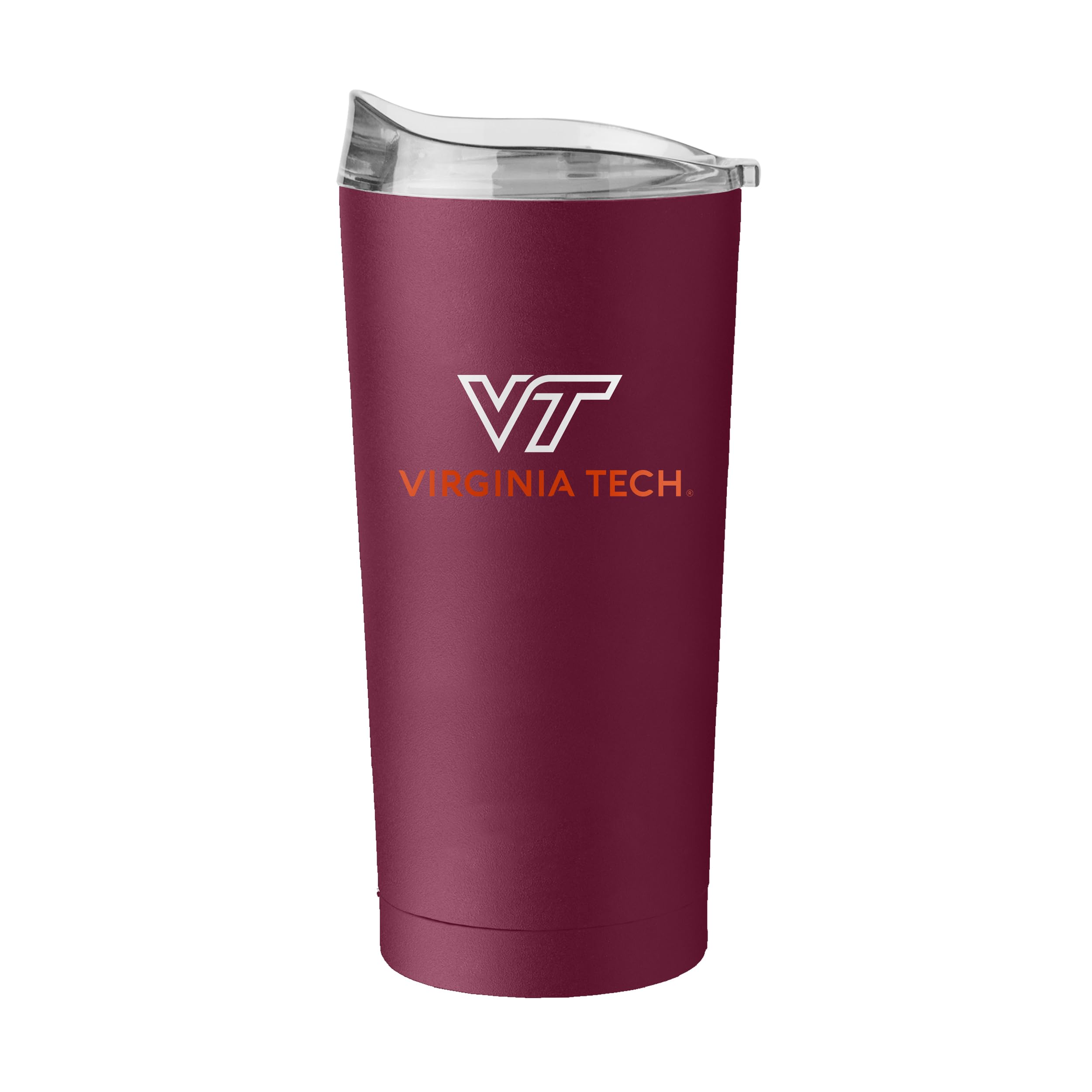 Logo Brands NCAA 20 oz Powder Coat Stainless Tumbler -Double-Wall Insulated Everday Tumbler for Hot or Cold Drinks, High Lip Lid, Team Color
