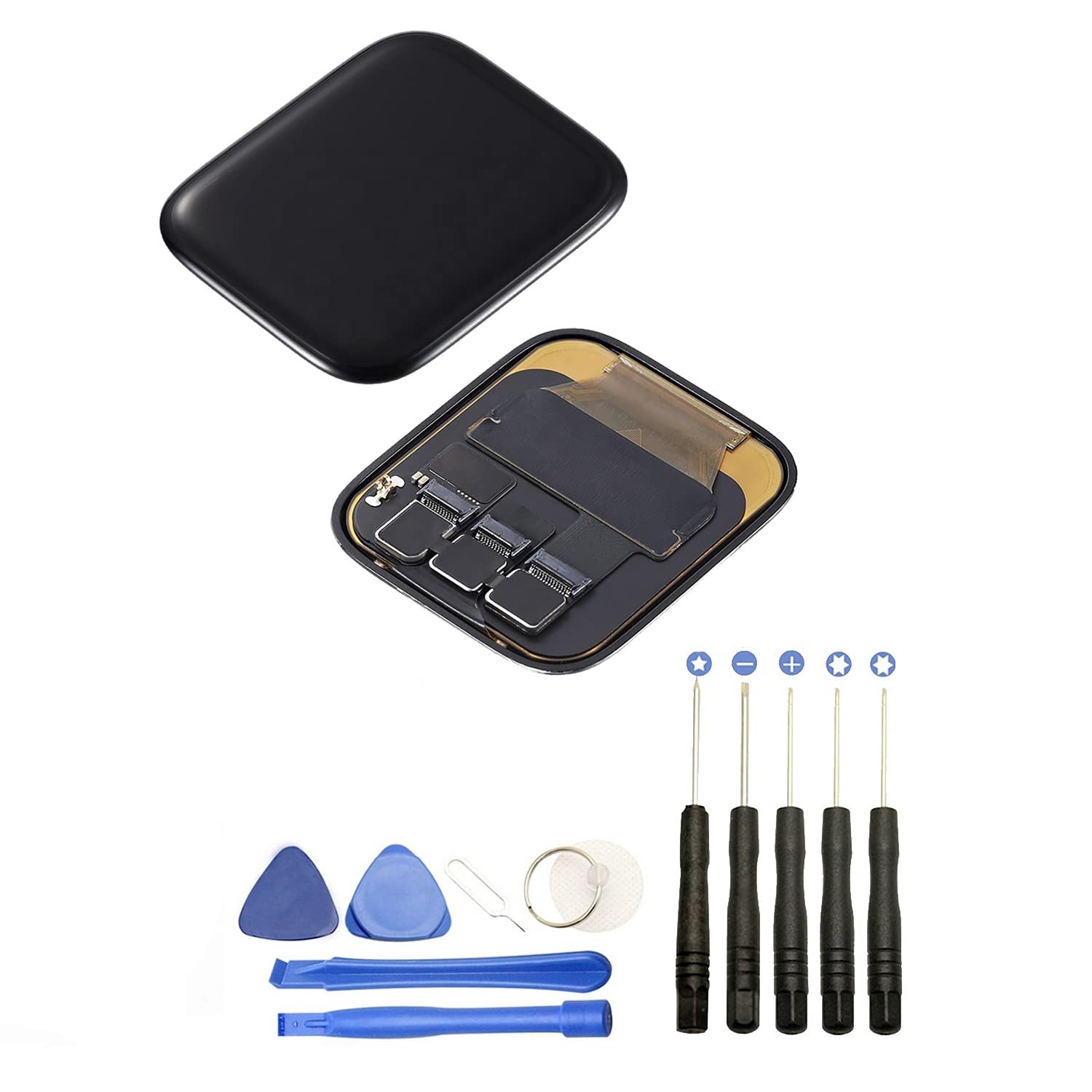 Pantalla Completa: Vidrio táctil+ Pantalla LCD Compatible con Apple Watch Serie SE 2020 44 mm + Herramientas Ofrecido