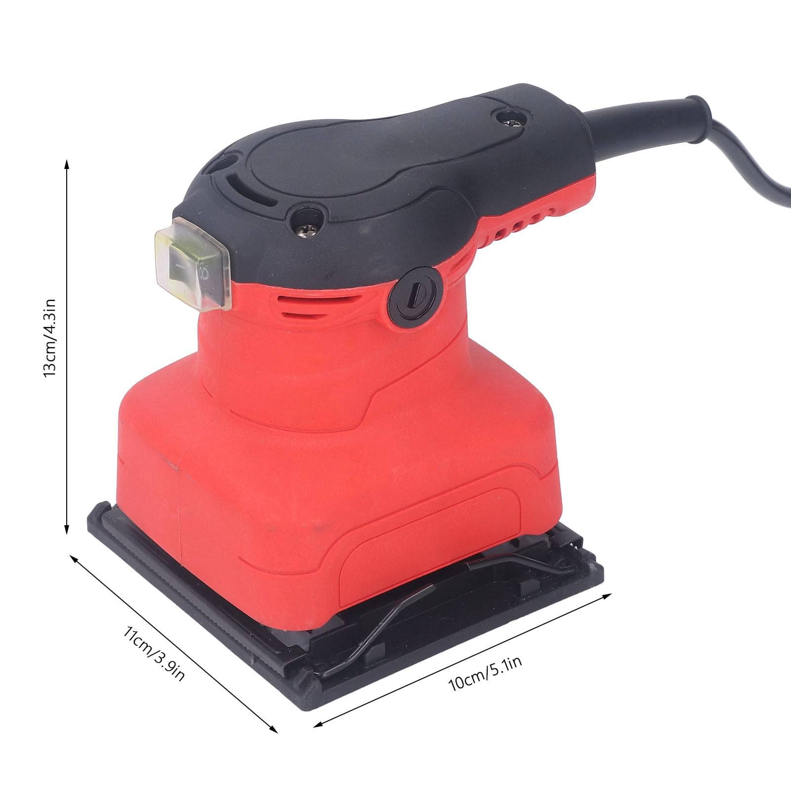 Electric Detail Sander, ABS Detail Sander Low Noise Hand Sander Tool Electric Detailing Palm Sander Orbital Sander for Wall Plate Furniture Woodworking(US 110V plug)