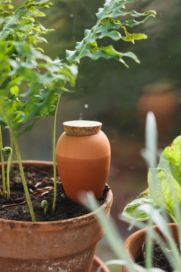 Pepin | 3X Mini Ollas | Oyas A Planter Terre Cuite | Arrosage Automatique et Ecologique pour Plante d'Intérieur et d'Extérieur | Système d'Irrigation Naturel | Mini Oyas Terracotta - 12cl léopard