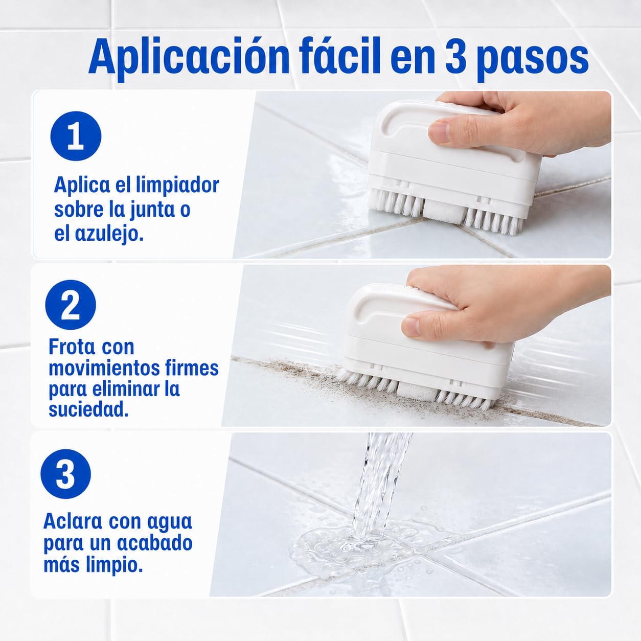 Limpiador de juntas 100 ml, cepillo mágico para azulejos, pack de 12