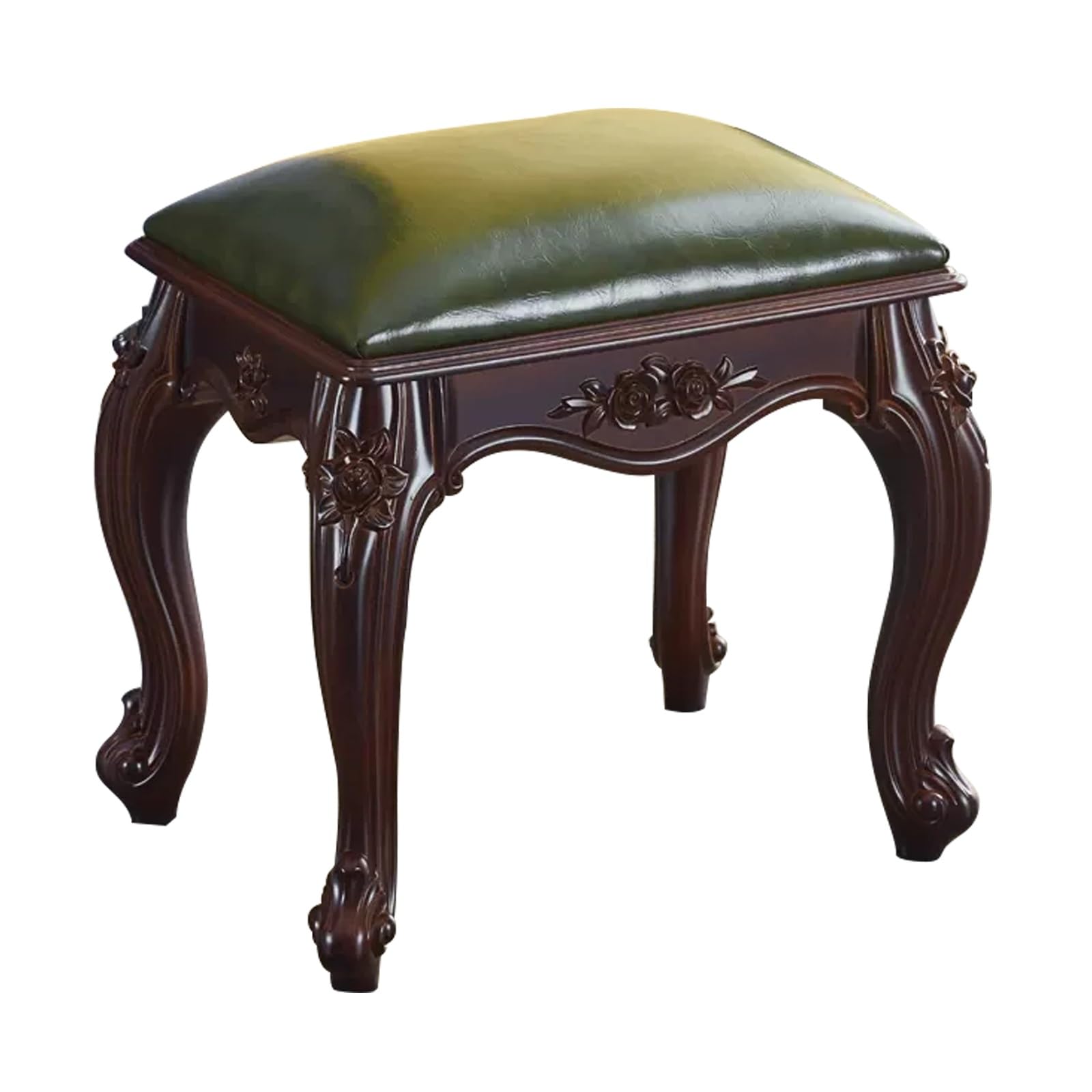 Vanity Bench,Vanity Stool Vintage Style, Upholstered Backless Makeup Stool, Ottomans Seat with Padded Cushion, Piano Seat Footstool