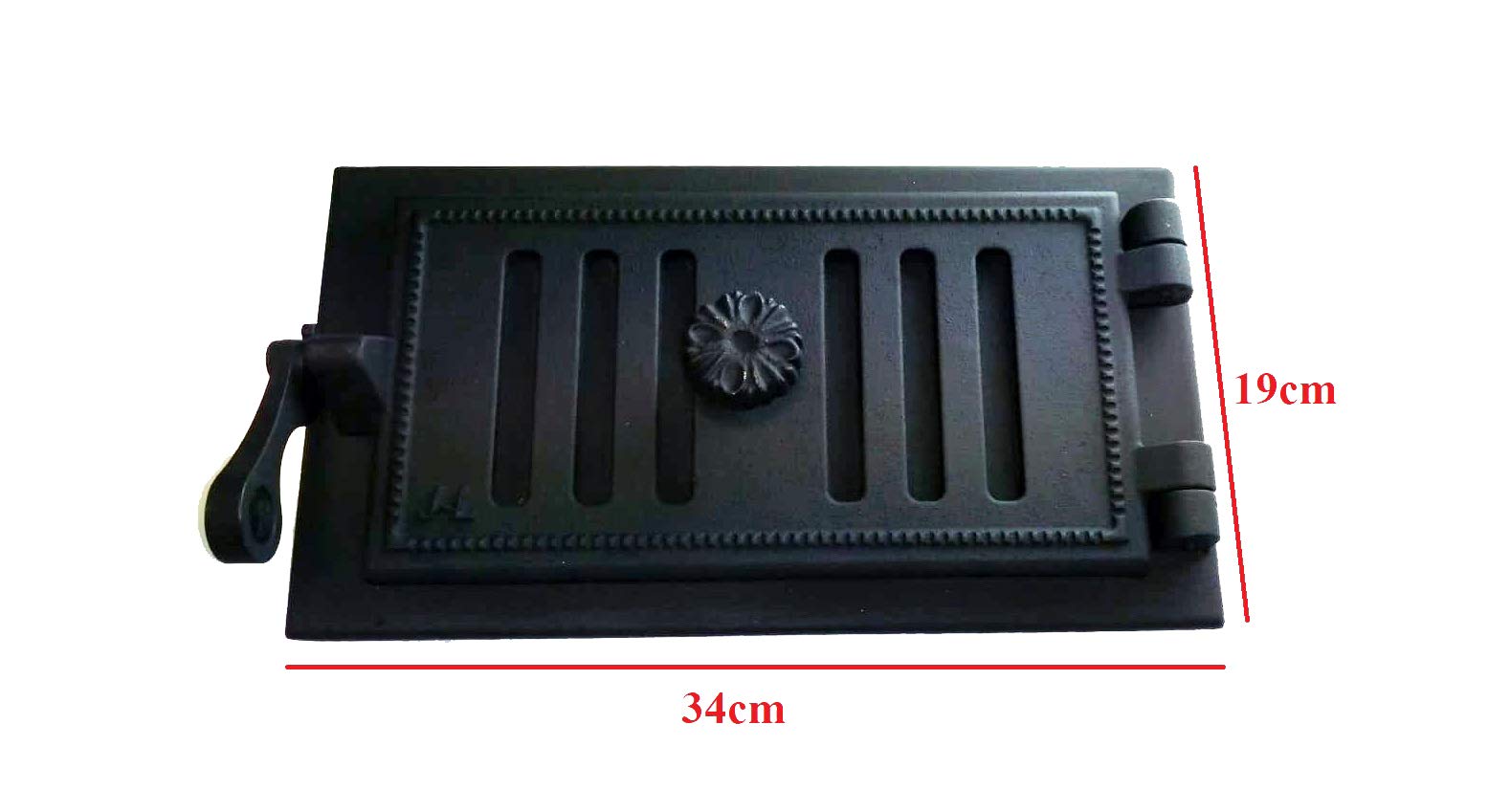 sellon - Porta di ispezione in ghisa, 34 x 19 cm, colore: Nero