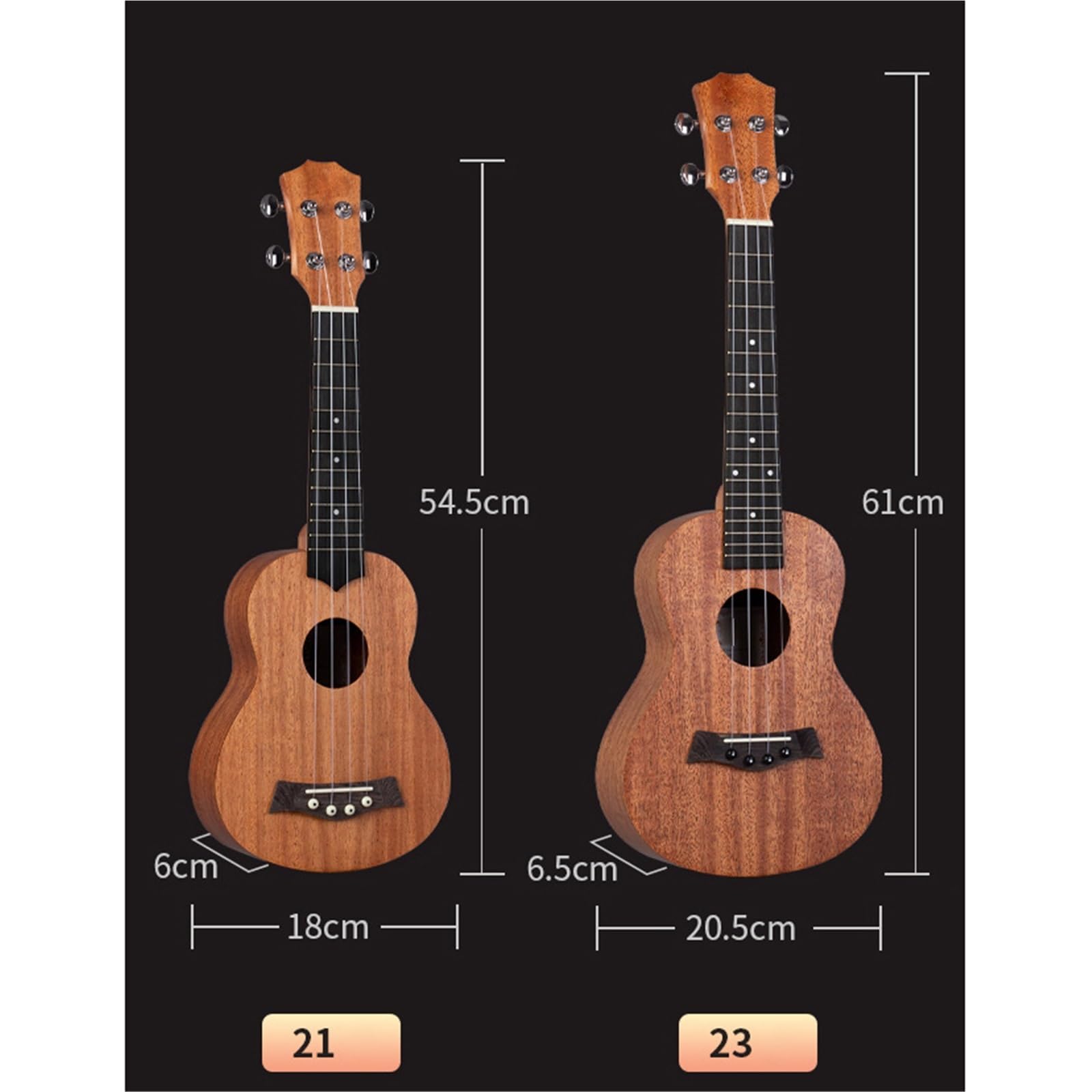 Profesjonalna Ukulele Ukulele 21/23 Cala Dla Początkujących I Dorosłych Do Ćwiczeń Czterostrunowe Instrumenty Muzyczne(Type 3)