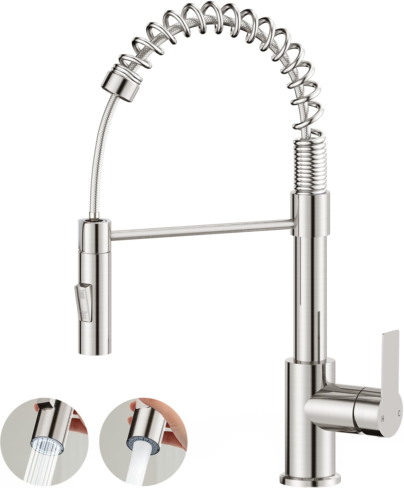 Robinet Cuisine avec Douchette Extractible et 2 Modes de Jet