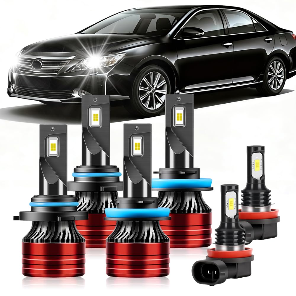 Photo 1 of CHUANGYOU Light Bulbs Compatible for 2007-2014 Toyota Camry 9005 High Beam H11 Low Beam H11 Fog Lights Combo Pack 800% Brightness with Cooling Fan Plug N Play Pack of 6