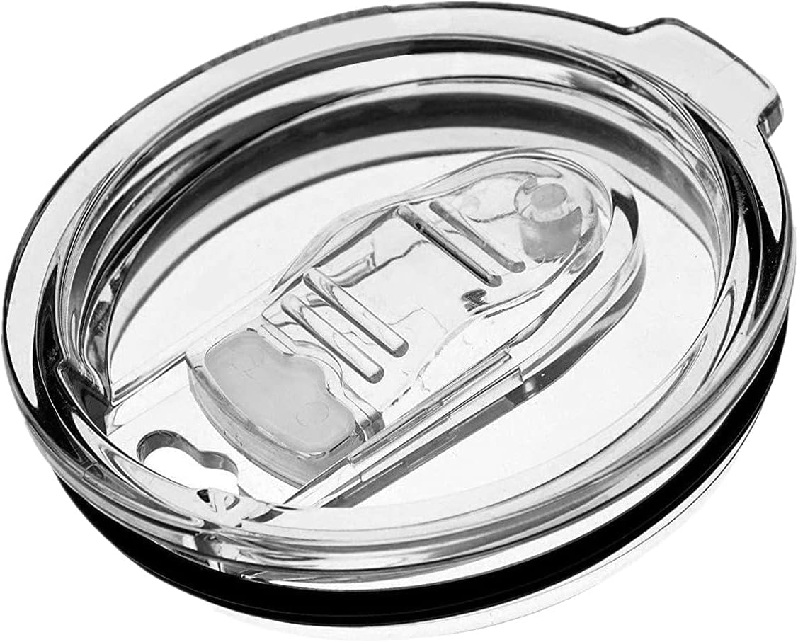2 Pack Spill Proof and Splash Resistant Tumbler Lids for Yeti Rtic Ozark Trails Tumbler Rambler Cups 10 | 20 oz 30 oz Replacement Lid with Brush (3 inch -10 | 20 oz)