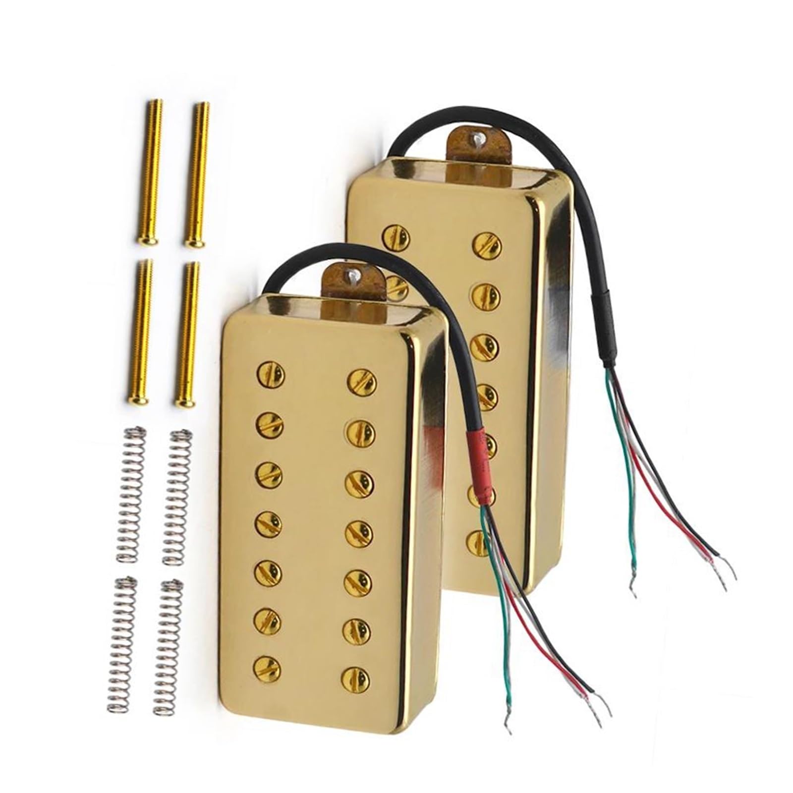 7 Saitige Gitarre Mit Messingkappe Einzel Oder Doppelspulen Tonabnehmer In Linie 8.5 K/14 K Für E Gitarren(1Set Gold)