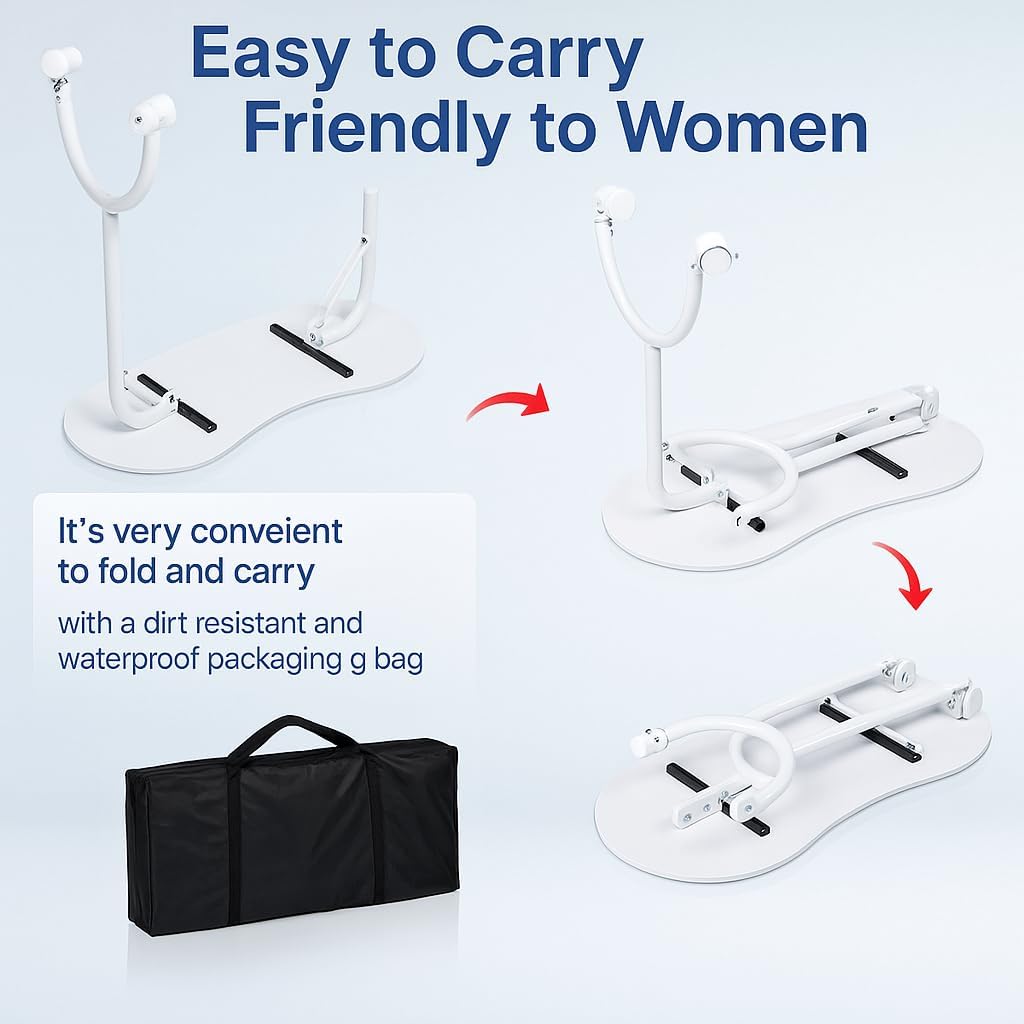 Portable Nail Desk,Foldable Manicure Table for Nail Tech,Rolling Nail Tech Desk with Drawer,Travel Bag,White