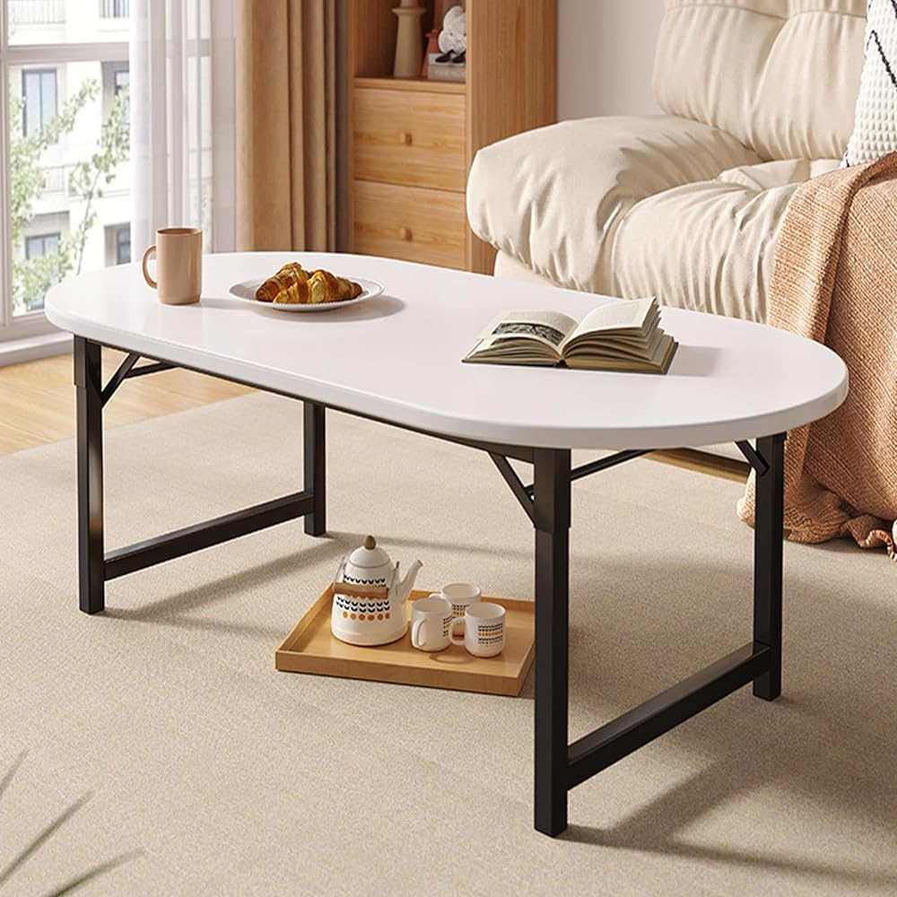 Tables Basses Pliantes en métal noir pour salon et bureau de taille 12