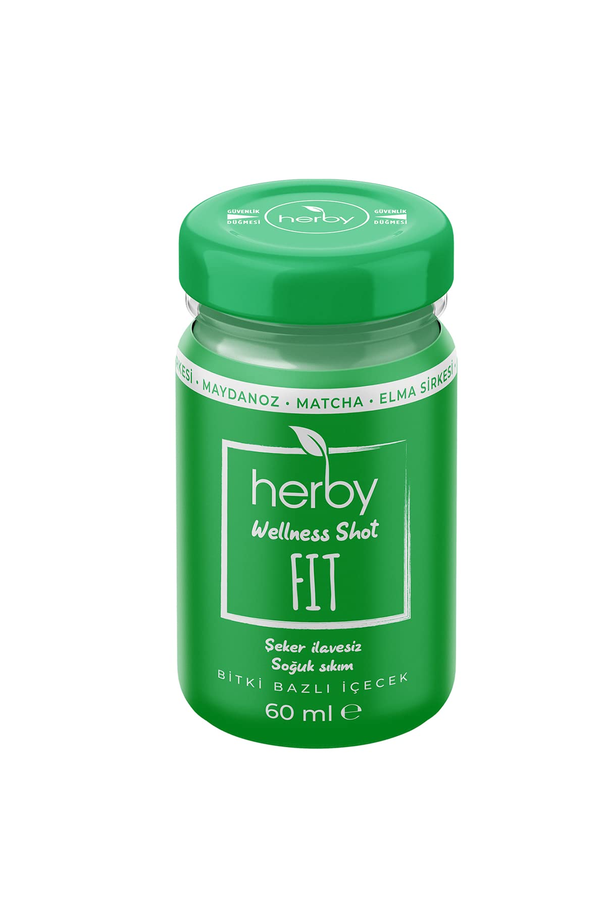 Herby Fit Shot 12'li Paket Formda Kal Bitki Bazlı İçecek (12 x 60ml)
