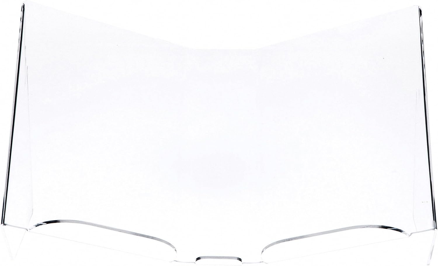 Plymor Clear Acrylic Open Book Display Stand with 2.5" Ledge, Tilted, 22.5" W x 14.5" D x 13" H