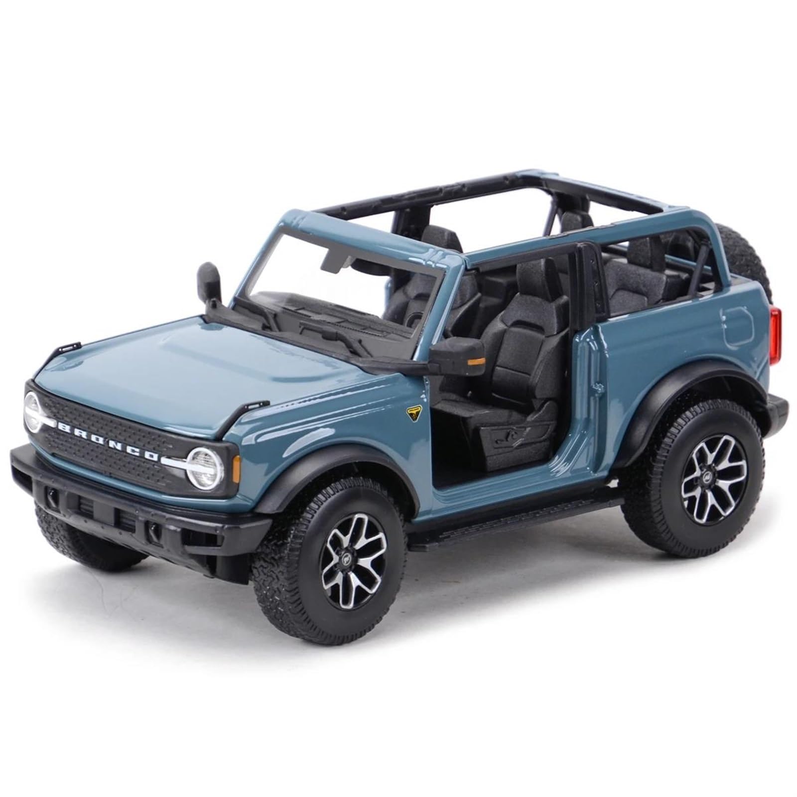Metallo Scala Replica 1 18 Per Ford Bronco Badlands 2021 Veicoli Pressofusi Statici Modelli Di Auto Da Collezione Giocattoli(Blu)