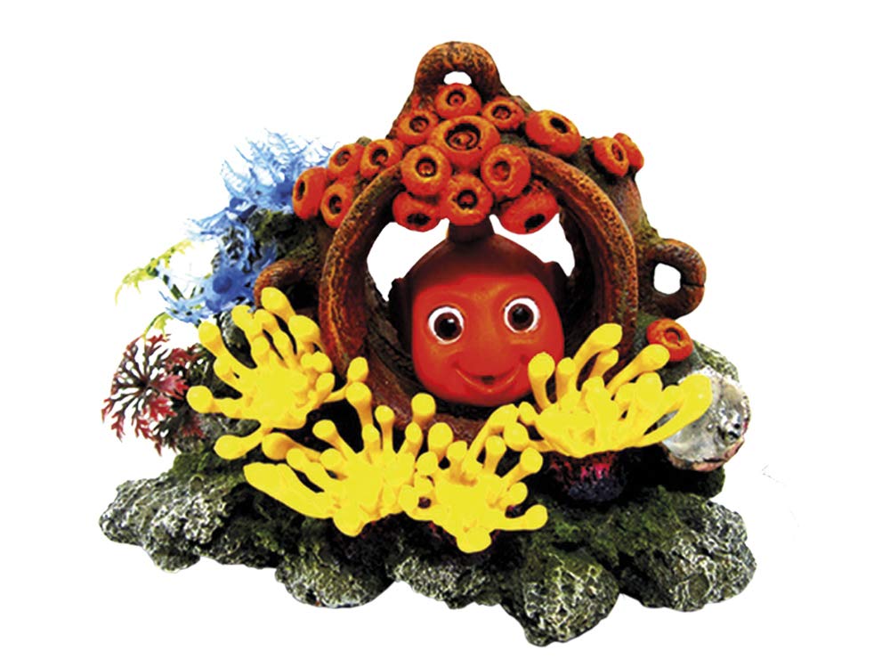 Nobby 28623 Aqua Ornaments Fish in a Jug with Plants 15.5 x 11.3 x 11.5 cm