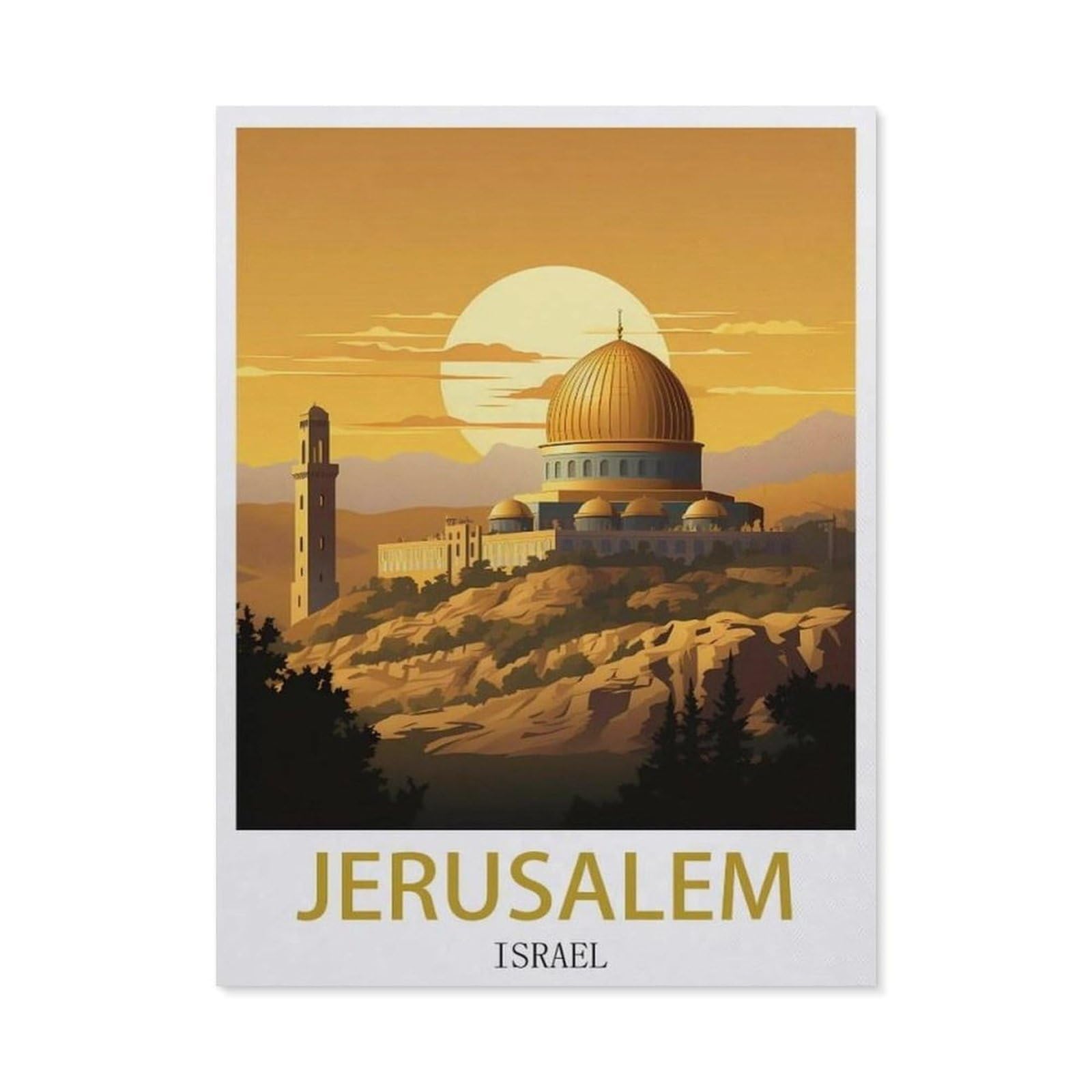 Tin Sign，Jerusalem Israel(15x30cm）