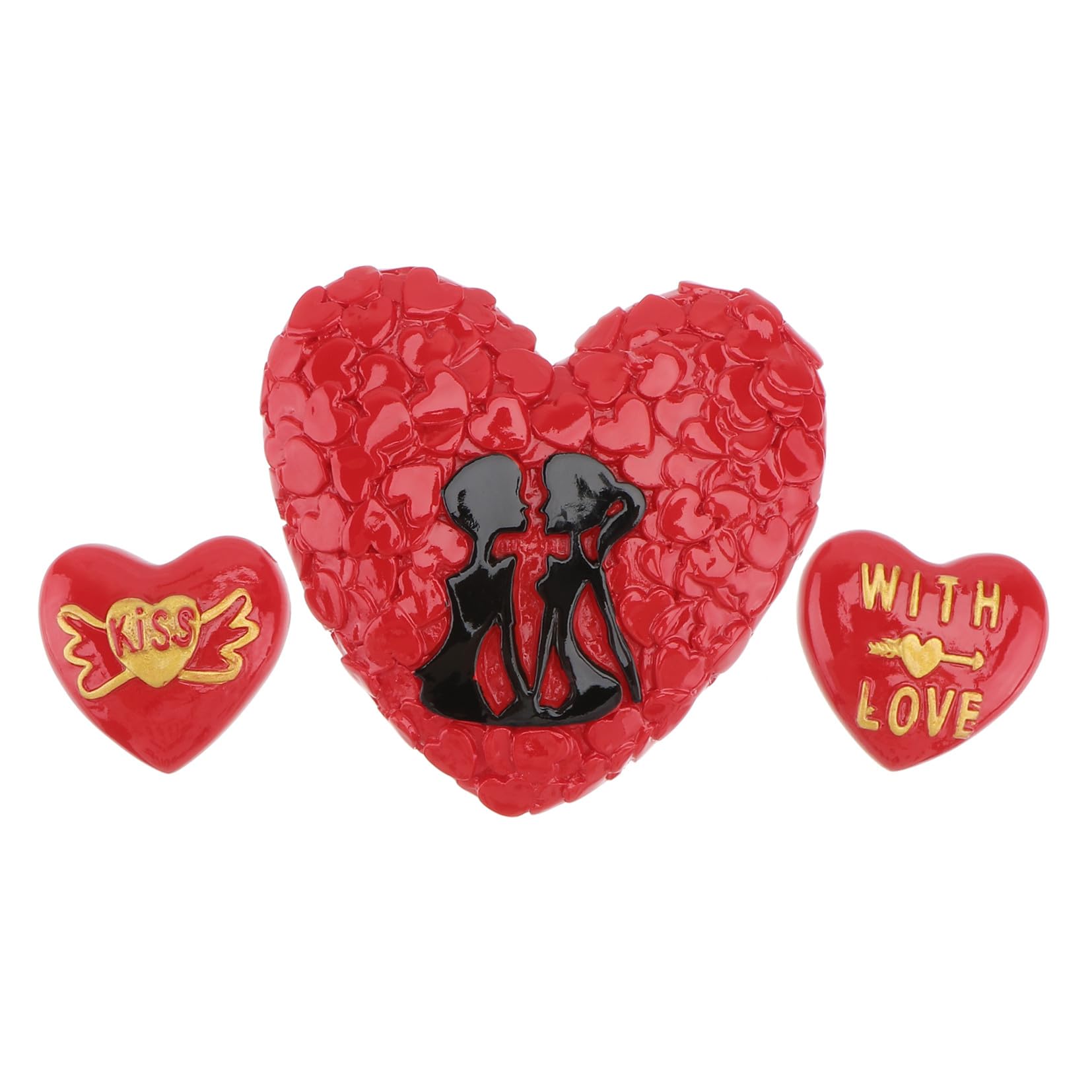 Imanes de corazón para notas en la nevera de la cocina y decoración de pizarras magnéticas