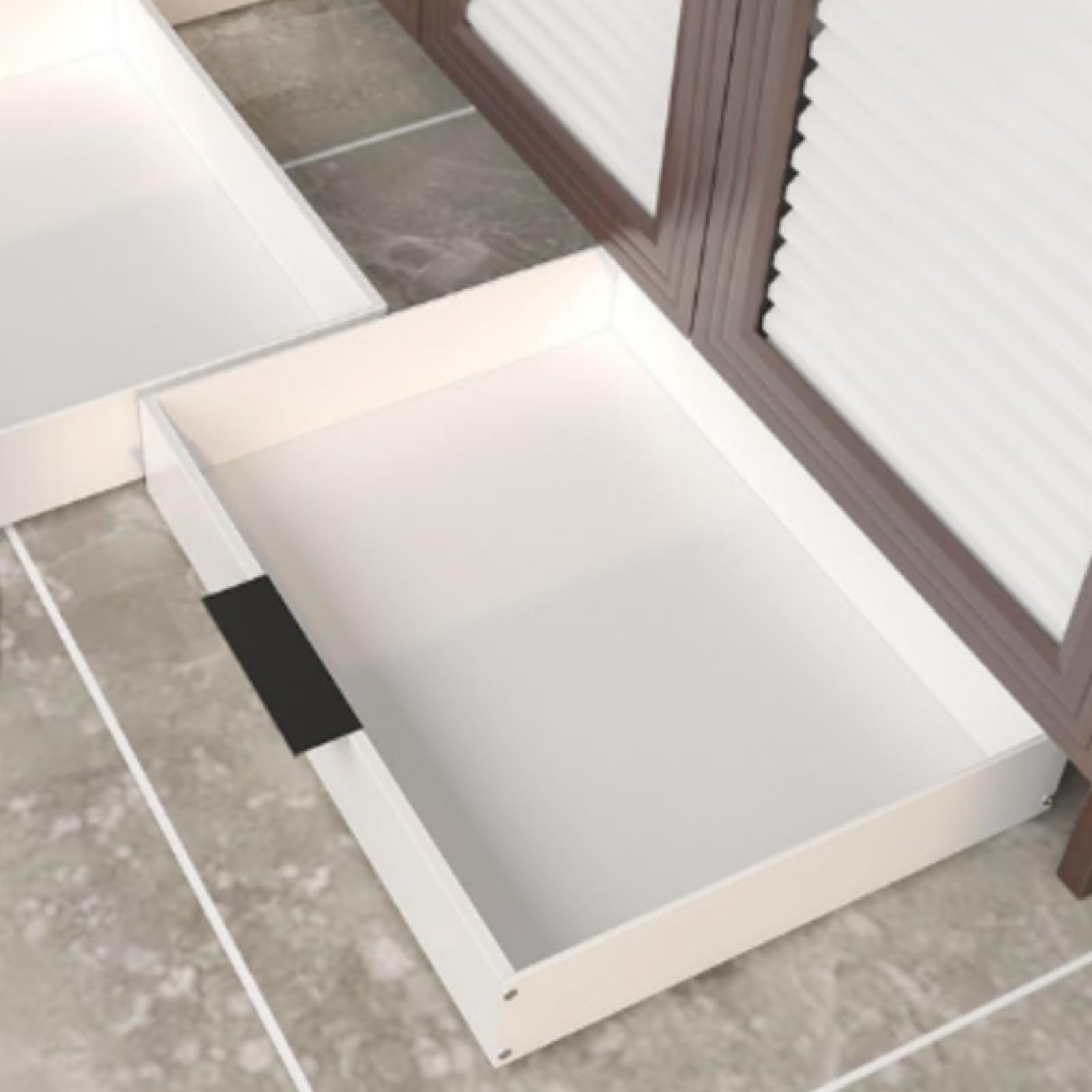 Scatole di Stoccaggio Sottoletto Pratico, Larghezza 14,2 Cm, Profondità 50 Altezza 5 Cm Con Ruote
