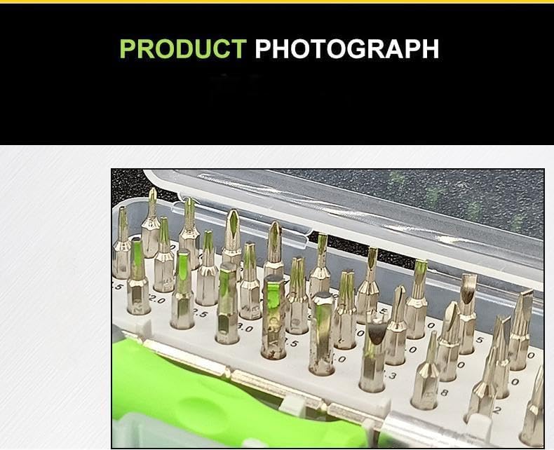 Image of 32-in-1 Multifunctional Screwdriver Set, Precision Screwdriver Tool with Extension Rod, Household Home Repair Tool Kit for Phone, Computer, Watch, Game Console, Laptop