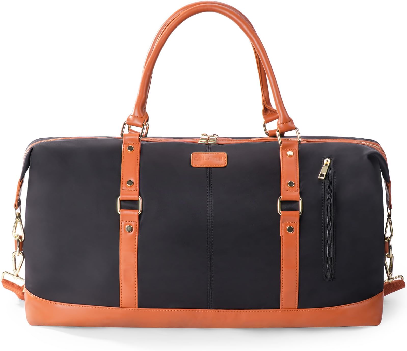 Oflamn Travel Bag For Men Smooth Nylon Leather Weekender Bag For Woman Overnight Bag with Shoe Compartment, Carry-on bags for Airplane,36L Spacious Tote, Best Traveling Gift for Women and Mom