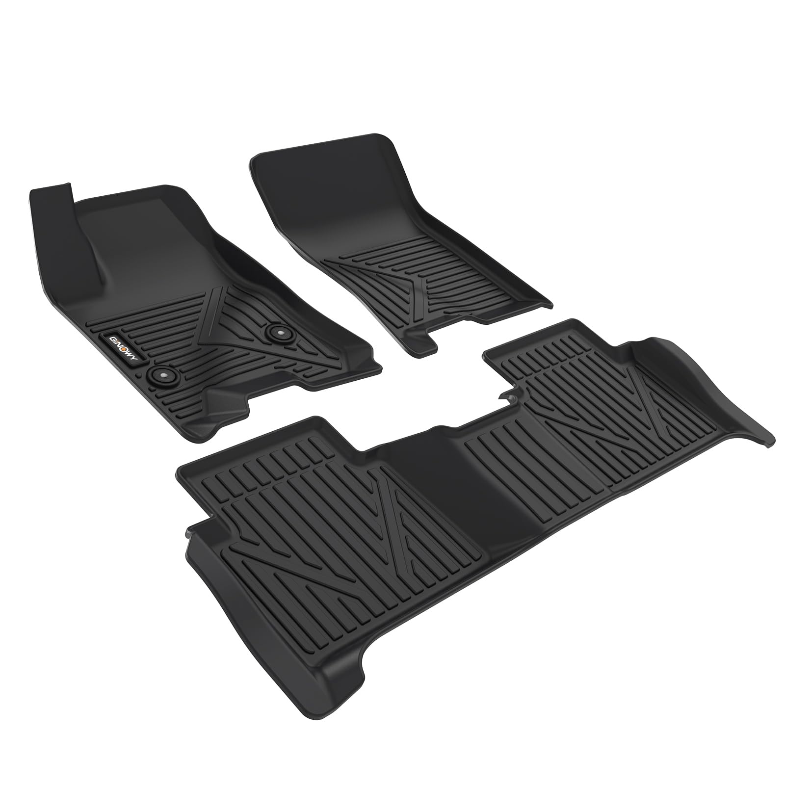 GINOWY®-TPE Floor Mats for Chevy Colorado 2023 2024 Crew Cab & GMC Canyon 2023?All Weather Protection Floor Liners for Chevrolet Colorado 2024?Car Floor Mats for Colorado?Waterproof?Anti-Slip?Durable
