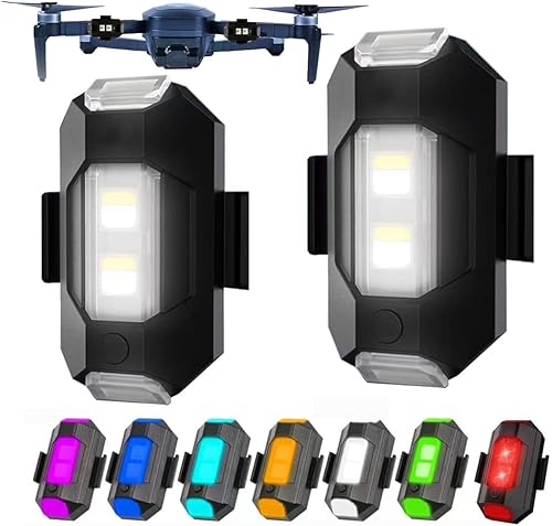PUYREEINN Drone Strobe Lights Anti-Collision Strobe Lighting 0012 lbs Long Battery Life RGB LED Lights for Drone 3KM Visible Mini Drone Lamp USB-C