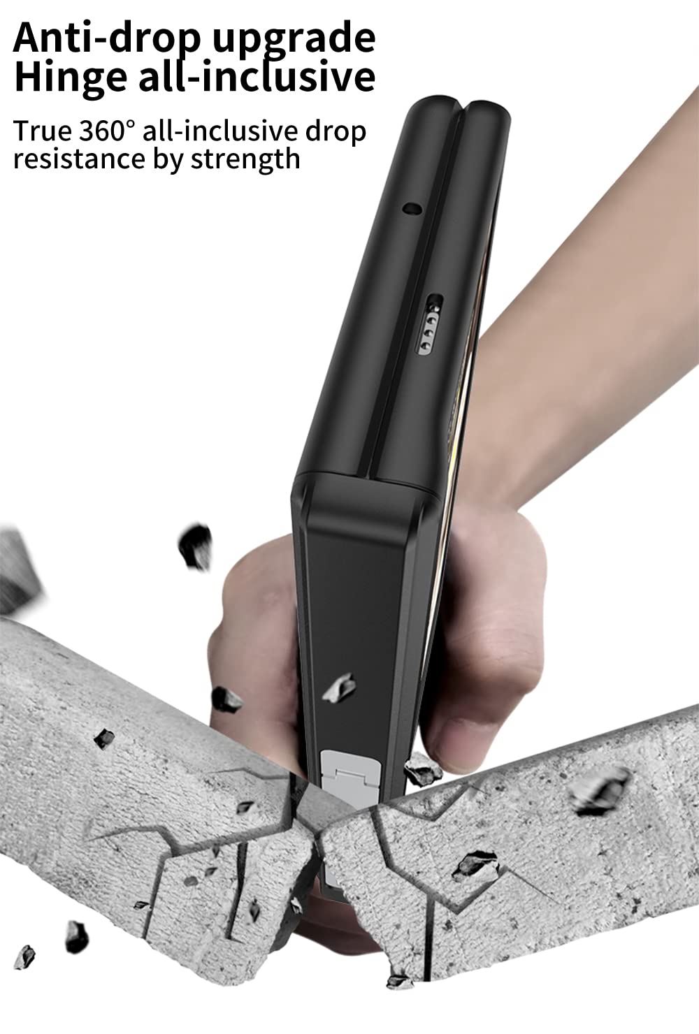 Coque Pour Google Pixel Fold – Antichoc, Motif Dégradé Verre, Robuste, TPU+verre